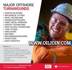 Oil Gas projects Australia onshore offshore Jobs