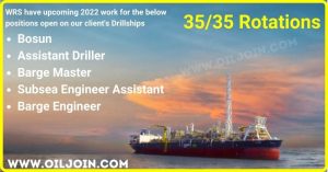 Drillship Barge Driller Engineer rotations Jobs