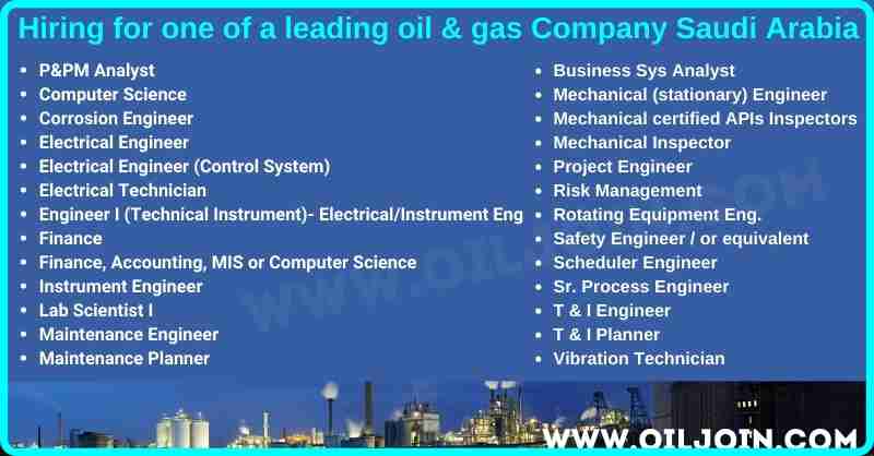 oil gas Company Saudi Arabia Jobs