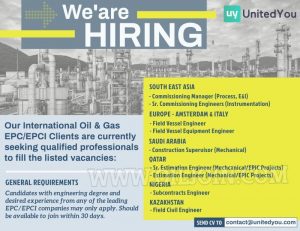 Oil Gas EPC Construction Civil Mechanical Engineer Jobs