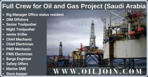 Oil and Gas Project Saudi Arabia Offshore Jobs