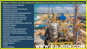 Africa Maintenance Oil and Gas Jobs