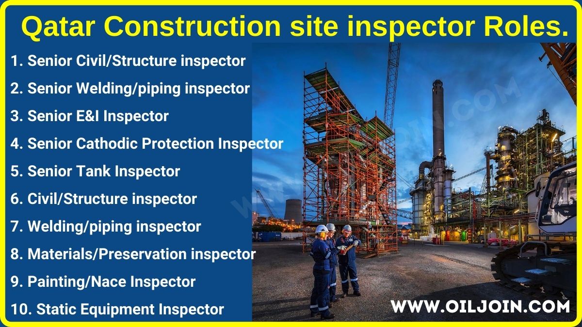 Qatar construction Civil Structure Welding piping inspector Jobs