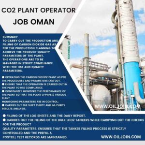 CO2 Plant Operator Job Oman