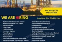 Multiple Jobs in Oil & Gas sector Abu Dhabi and Iraq